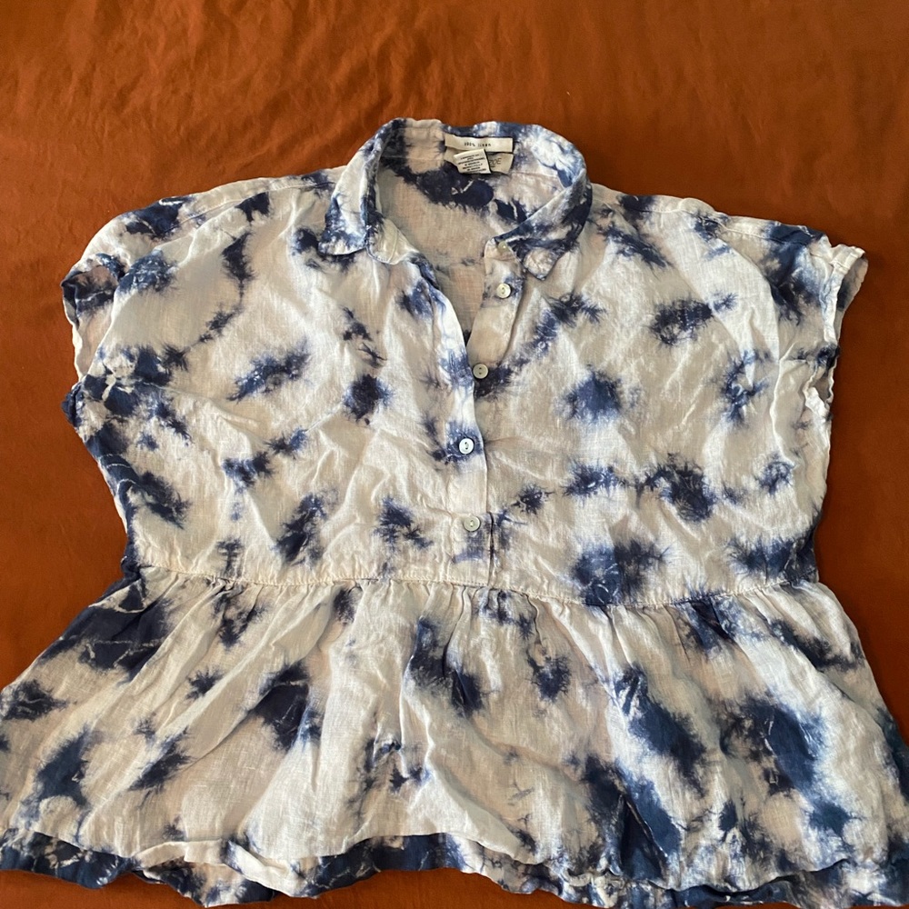 Tie dye linen Rachel Zoe shirt NWOT